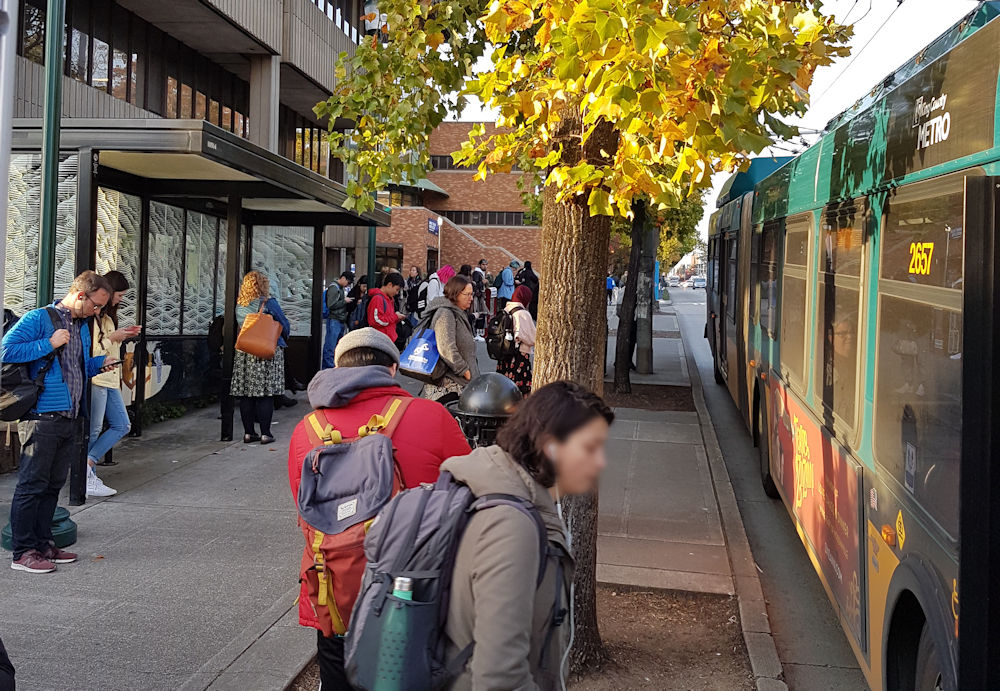 Transit exchange at University of Washington